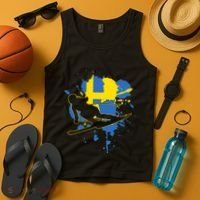 Sweden Flag Skier Swedish Alpine Skiing Tank Top thumb 4