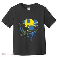 Sweden Flag Skier Swedish Alpine Skiing Toddler T-Shirt thumb 0