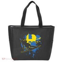 Sweden Flag Skier Swedish Alpine Skiing Tote Bag thumb 0