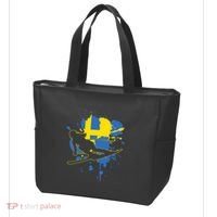 Sweden Flag Skier Swedish Alpine Skiing Tote Bag thumb 3