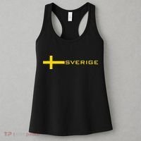 SWEDEN FLAG SWEDISH SOCCER FOOTBALL JERSEY SVERIGE Women's Tank Top thumb 3