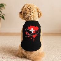 Switzerland Flag Skier Swiss Alpine Skiing Doggie Tank thumb 2
