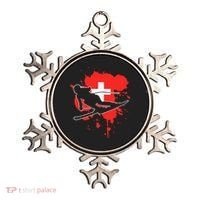 Switzerland Flag Skier Swiss Alpine Skiing Ornament thumb 0