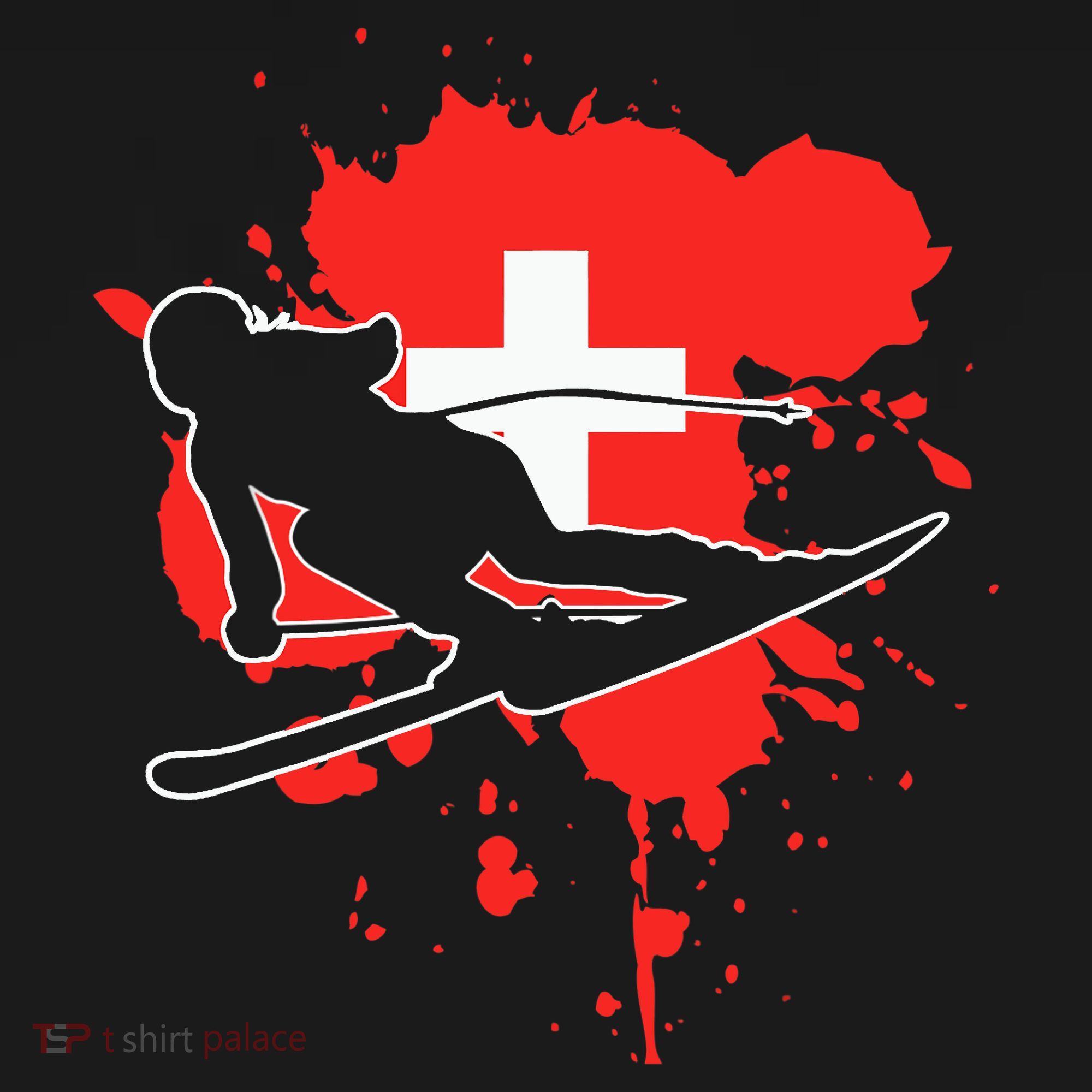 Switzerland Flag Skier Swiss Alpine Skiing Women's Tank Top