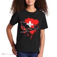 Switzerland Flag Skier Swiss Alpine Skiing Kids T-Shirt thumb 2