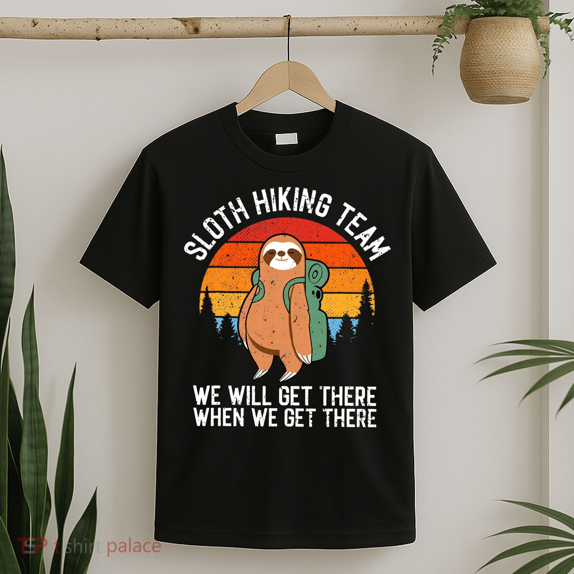Sloth Funny Sloth Hiking Tee Sloth Lover T-Shirt