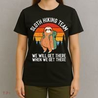 Sloth Funny Sloth Hiking Tee Sloth Lover T-Shirt thumb 4