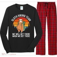 Sloth Funny Sloth Hiking Tee Sloth Lover Long Sleeve Pajama Set thumb 0