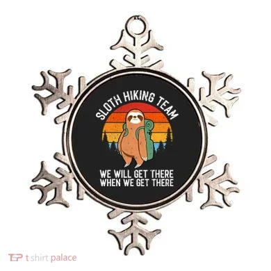Sloth Funny Sloth Hiking Tee Sloth Lover Ornament