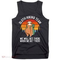 Sloth Funny Sloth Hiking Tee Sloth Lover Tank Top thumb 0