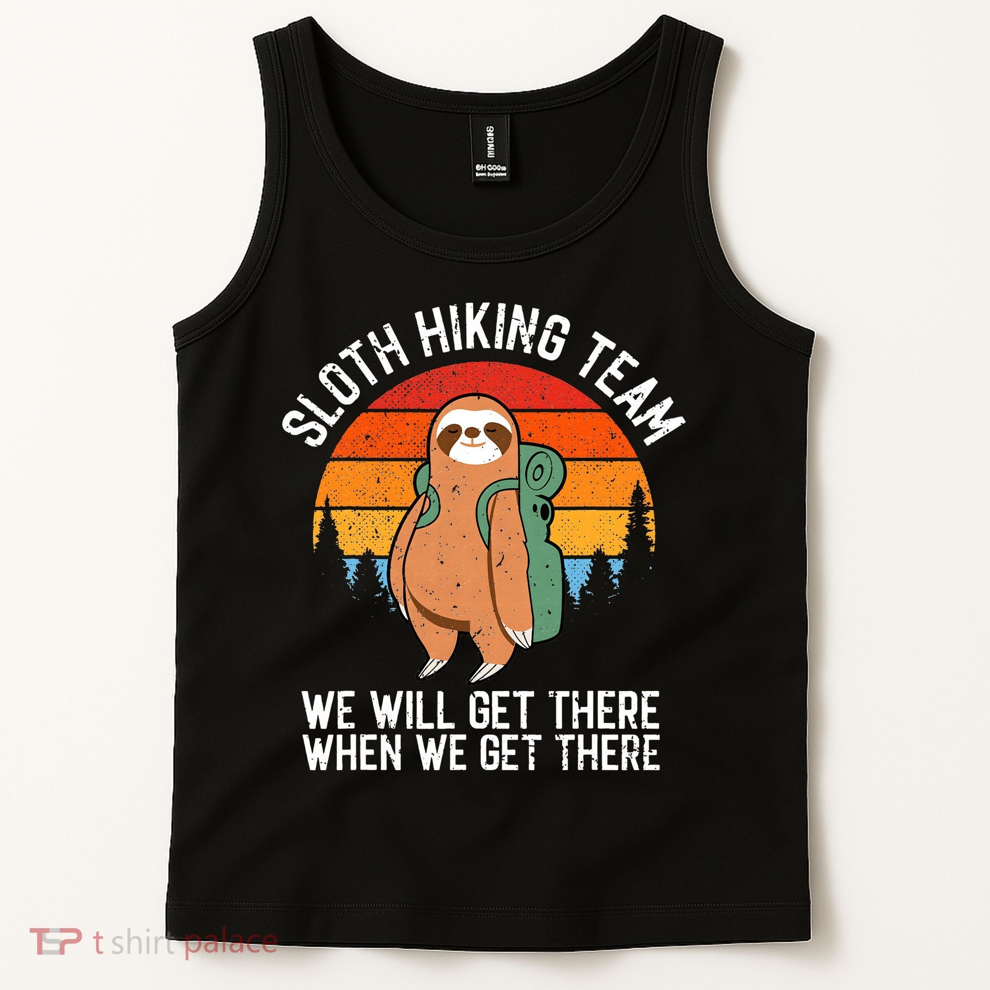 Sloth Funny Sloth Hiking Tee Sloth Lover Tank Top