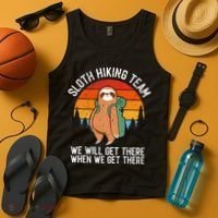 Sloth Funny Sloth Hiking Tee Sloth Lover Tank Top thumb 4