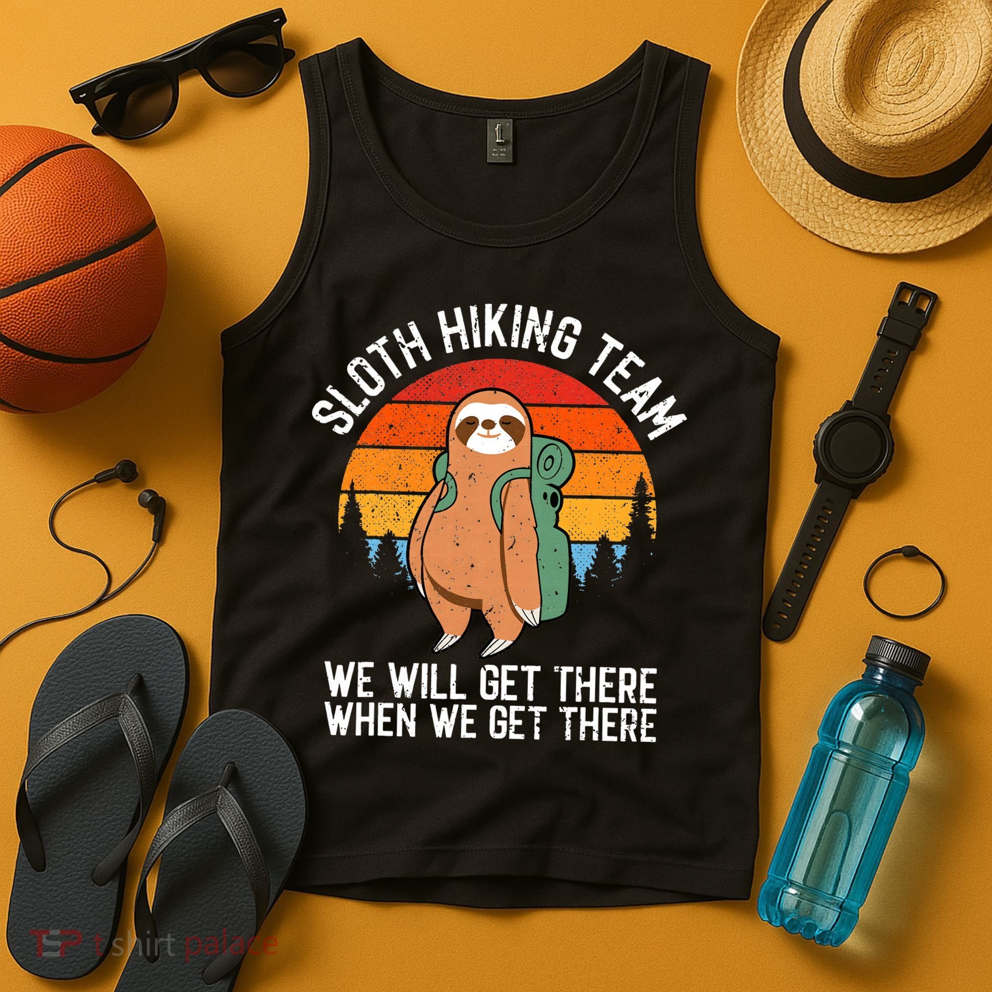 Sloth Funny Sloth Hiking Tee Sloth Lover Tank Top