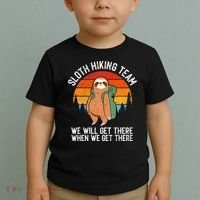 Sloth Funny Sloth Hiking Tee Sloth Lover Toddler T-Shirt thumb 2