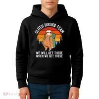 Sloth Funny Sloth Hiking Tee Sloth Lover Kids Hoodie thumb 4