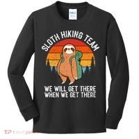 Sloth Funny Sloth Hiking Tee Sloth Lover Kids Long Sleeve Shirt thumb 0
