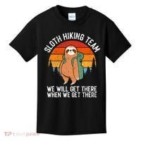 Sloth Funny Sloth Hiking Tee Sloth Lover Kids T-Shirt thumb 0