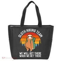 Sloth Funny Sloth Hiking Tee Sloth Lover Tote Bag thumb 0