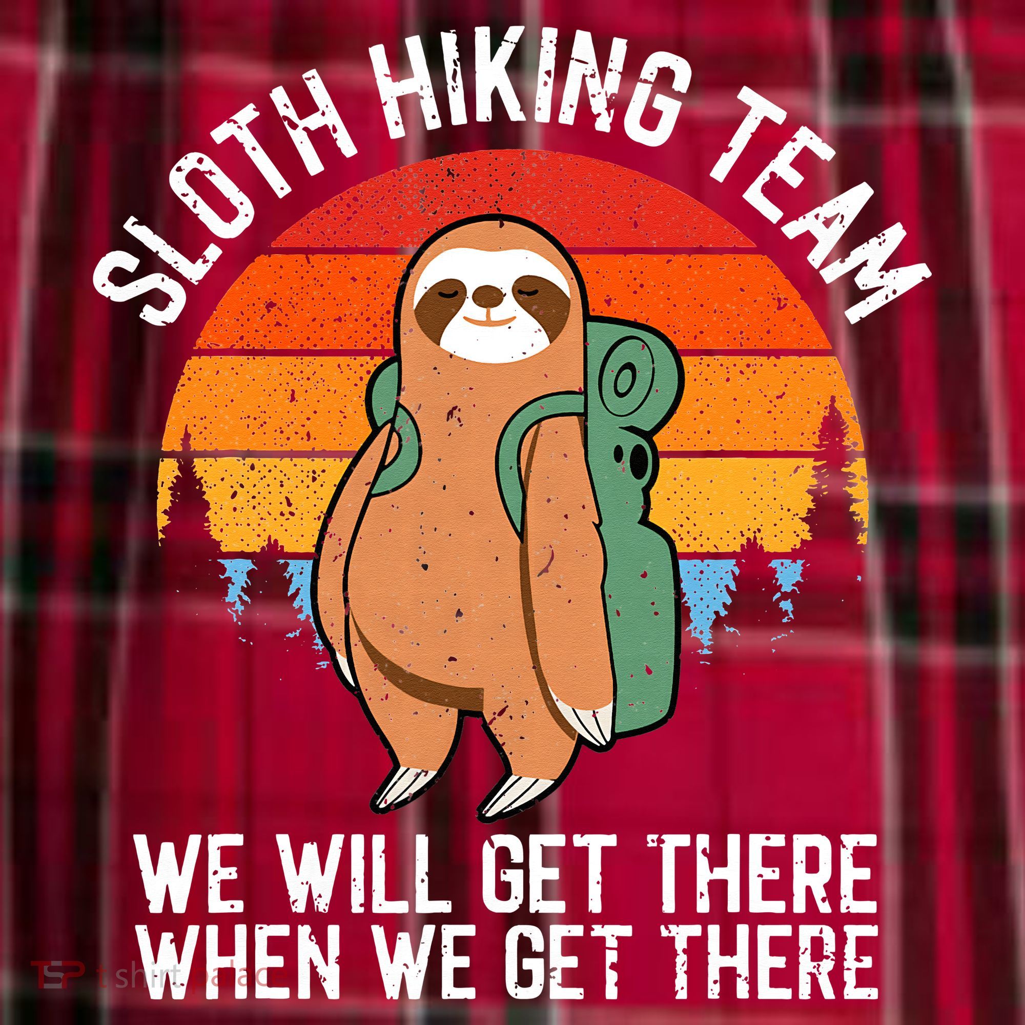 Sloth Funny Sloth Hiking Tee Sloth Lover Women's Flannel Plaid Pajama Pants