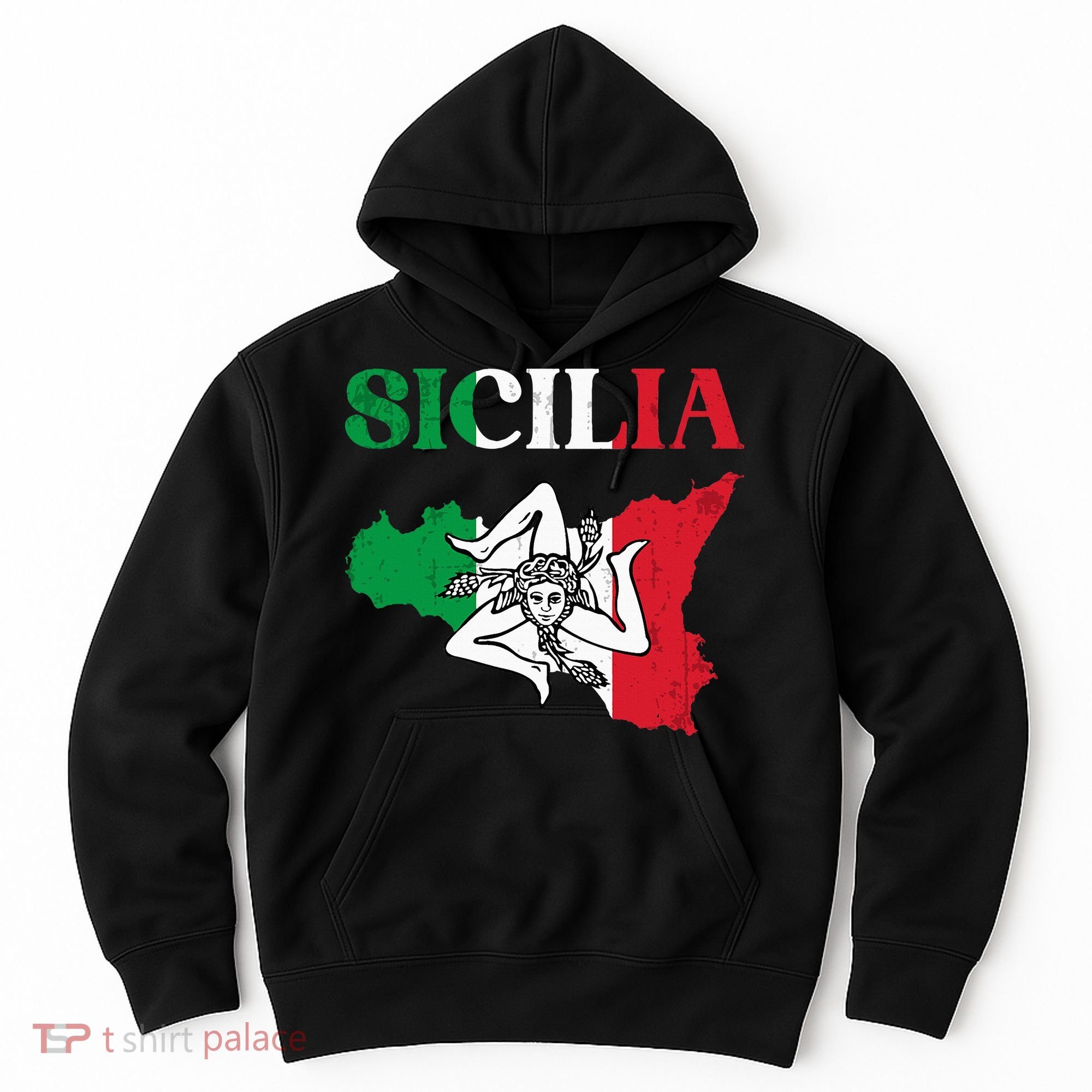 Sicilia Flag Sicily Palermo Italy Hoodie