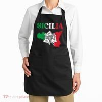 Sicilia Flag Sicily Palermo Italy Apron thumb 2
