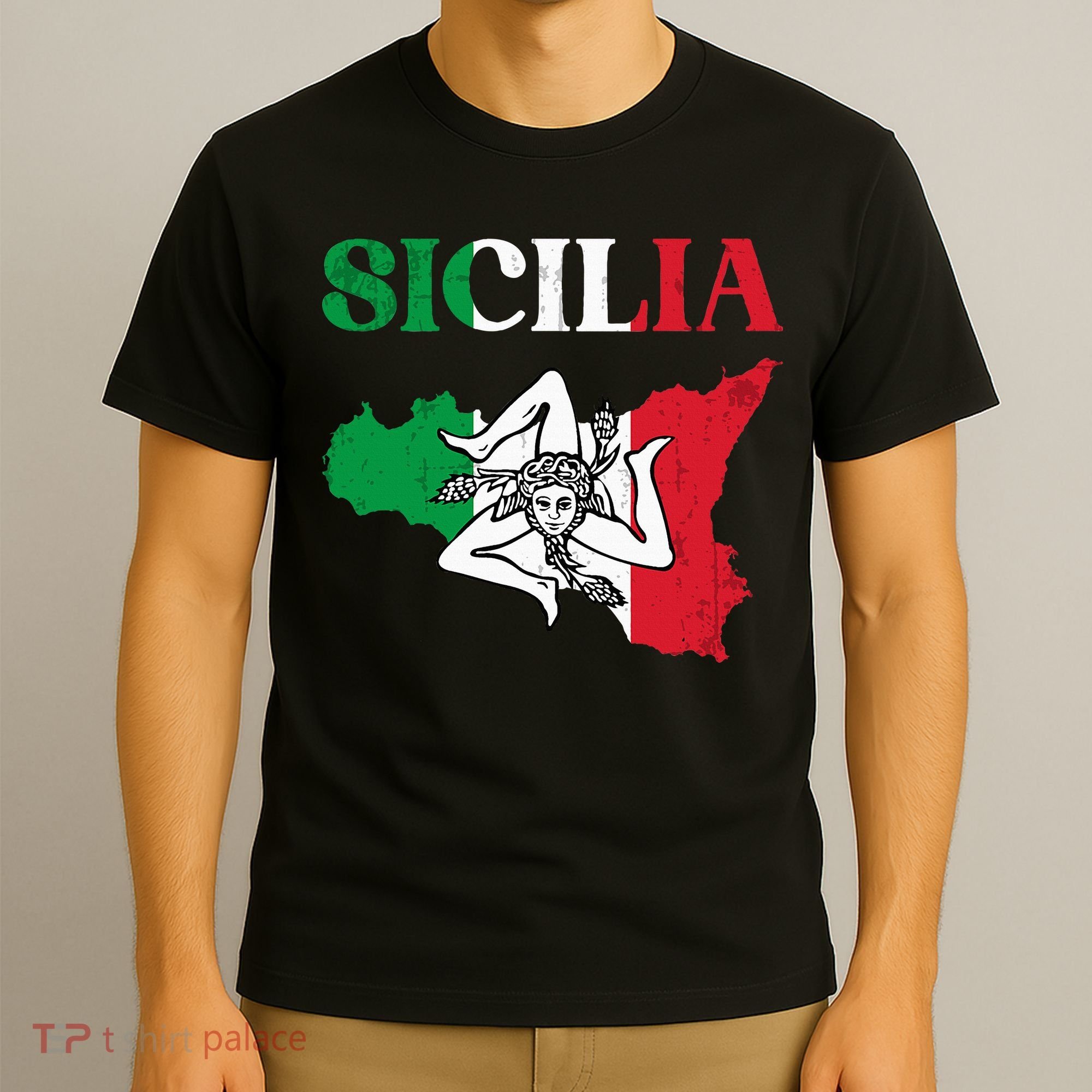 Sicilia Flag Sicily Palermo Italy T-Shirt