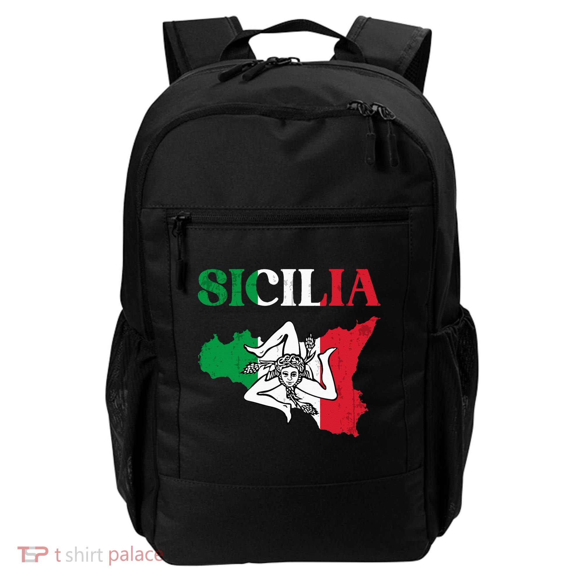 Sicilia Flag Sicily Palermo Italy Backpack