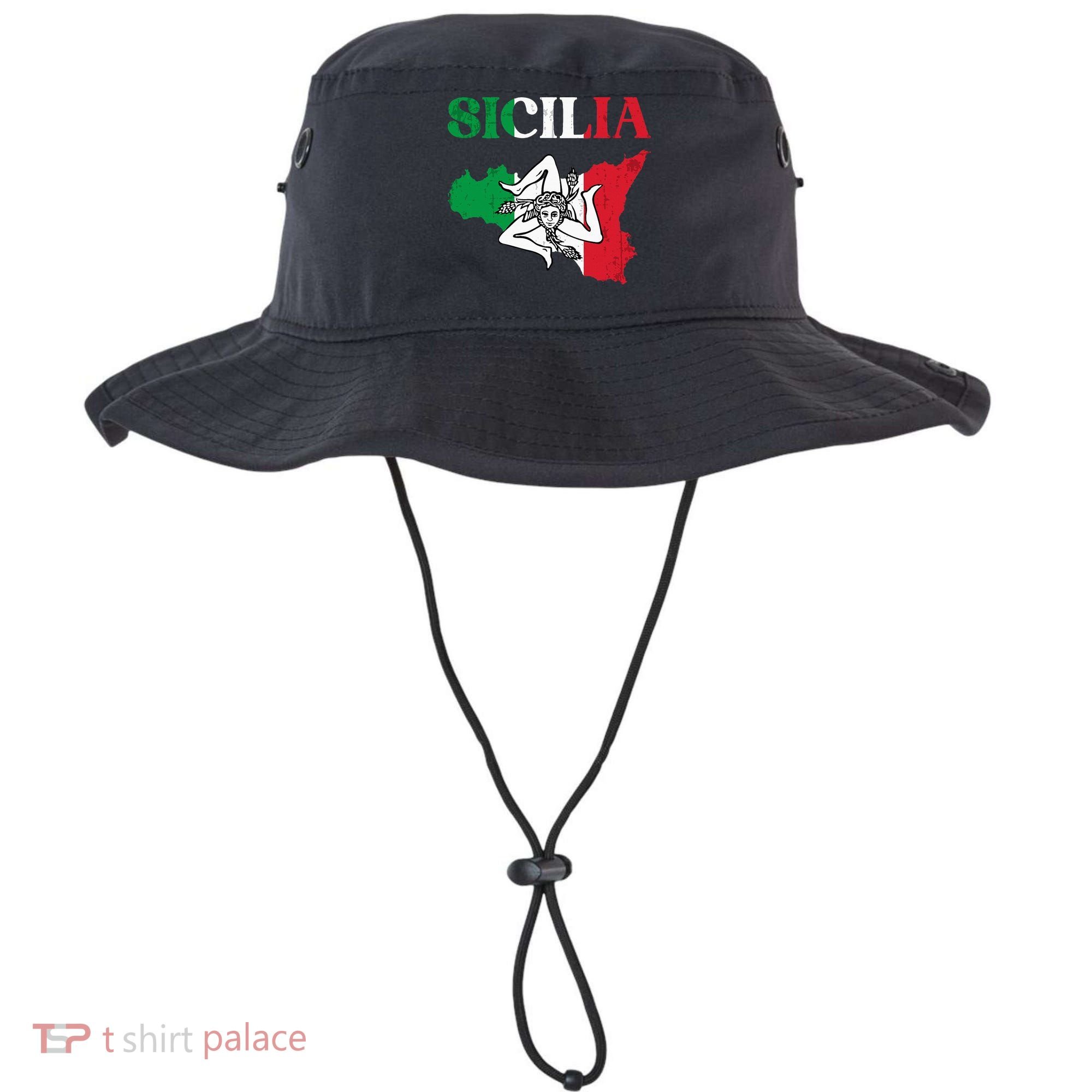 Sicilia Flag Sicily Palermo Italy Bucket Hat