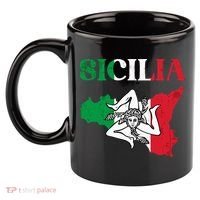 Sicilia Flag Sicily Palermo Italy 11oz C Handle Ceramic Mug thumb 2