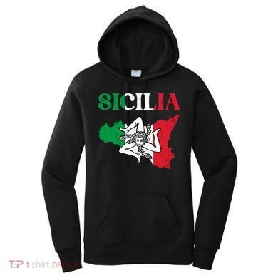 Sicilia Flag Sicily Palermo Italy Women's Hoodie