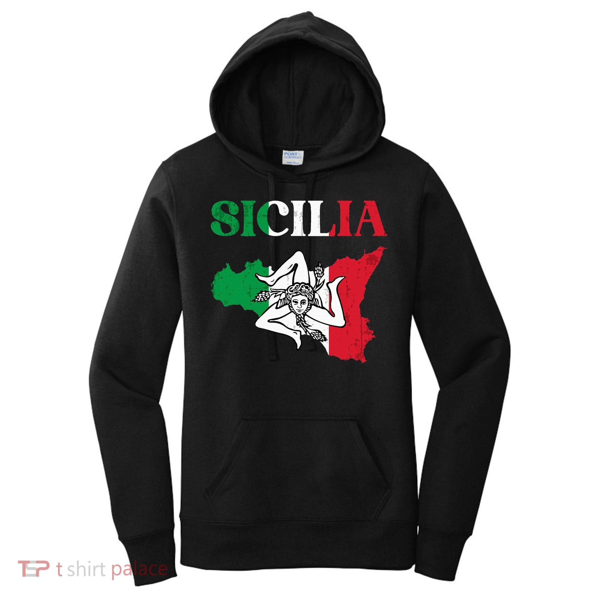 Sicilia Flag Sicily Palermo Italy Women's Hoodie