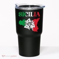 Sicilia Flag Sicily Palermo Italy Tumbler thumb 0