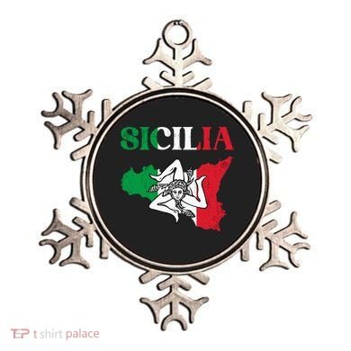 Sicilia Flag Sicily Palermo Italy Ornament