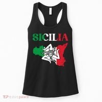 Sicilia Flag Sicily Palermo Italy Women's Tank Top thumb 0