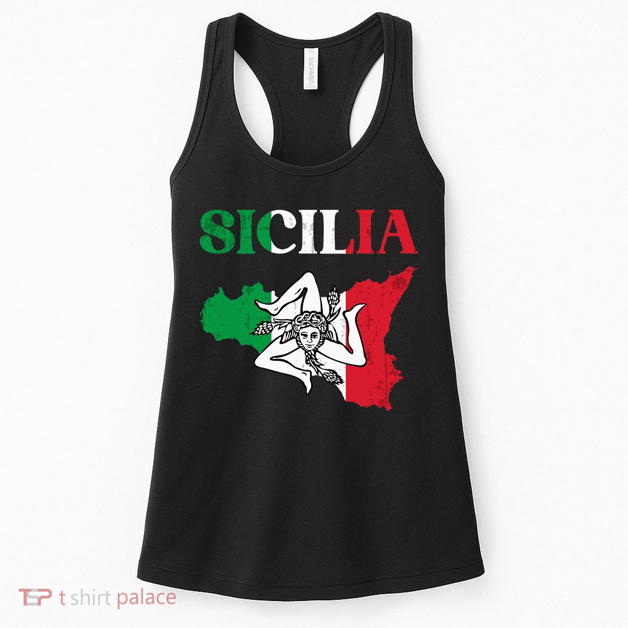 Sicilia Flag Sicily Palermo Italy Women's Tank Top