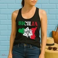 Sicilia Flag Sicily Palermo Italy Women's Tank Top thumb 2