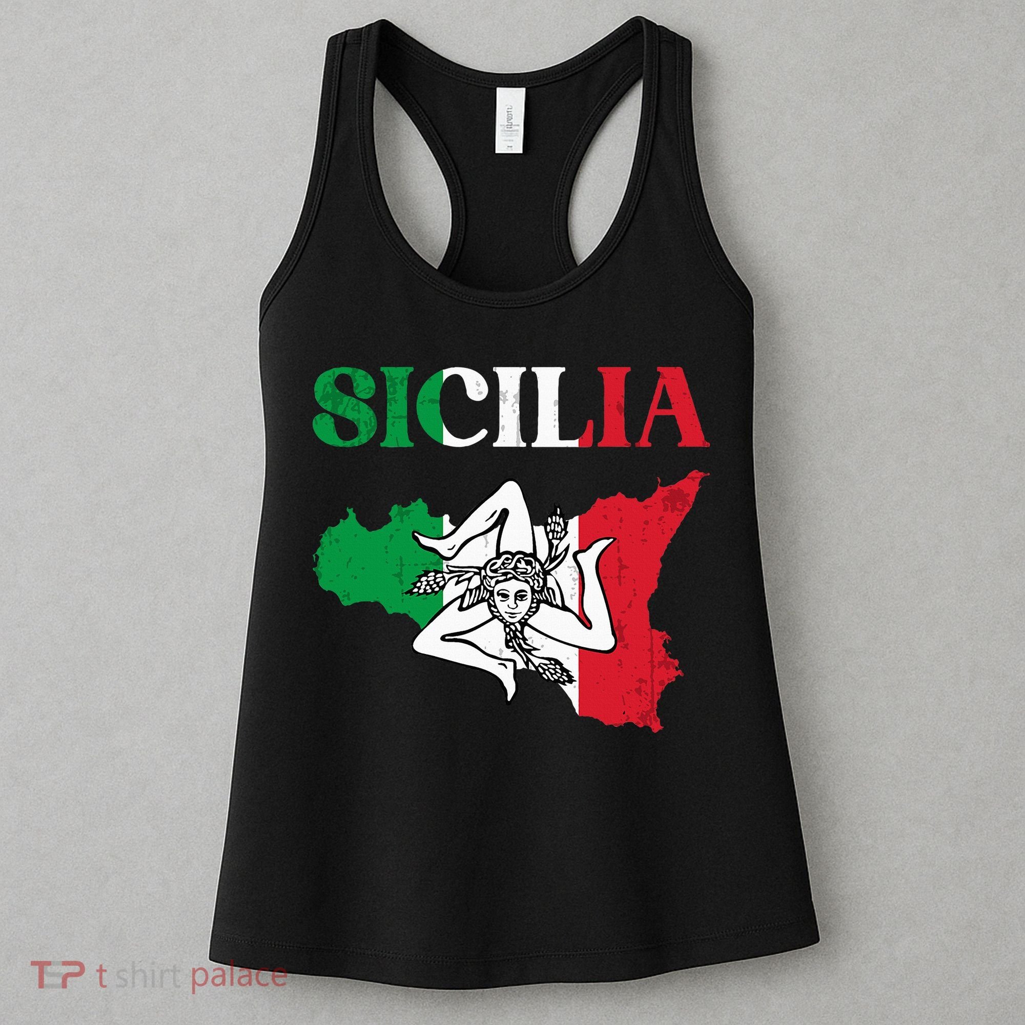 Sicilia Flag Sicily Palermo Italy Women's Tank Top