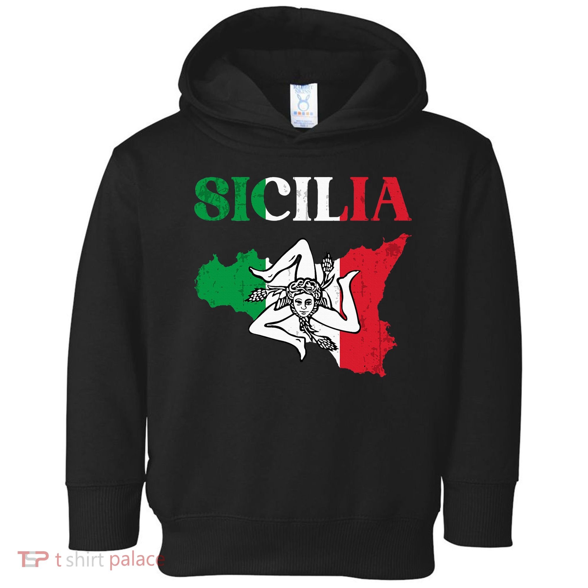 Sicilia Flag Sicily Palermo Italy Toddler Hoodie