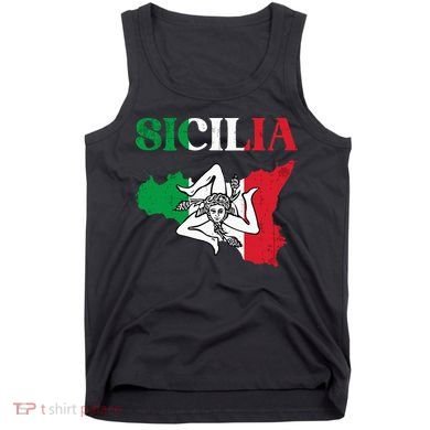 Sicilia Flag Sicily Palermo Italy Tank Top