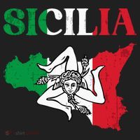 Sicilia Flag Sicily Palermo Italy Golf Towel thumb 3