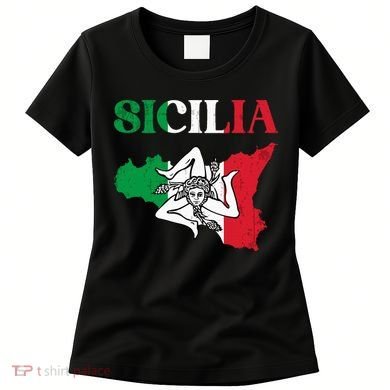 Sicilia Flag Sicily Palermo Italy Women's T-Shirt