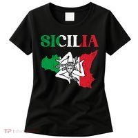 Sicilia Flag Sicily Palermo Italy Women's T-Shirt thumb 0