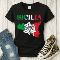 Sicilia Flag Sicily Palermo Italy Women's T-Shirt thumb 3