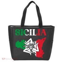 Sicilia Flag Sicily Palermo Italy Tote Bag thumb 0