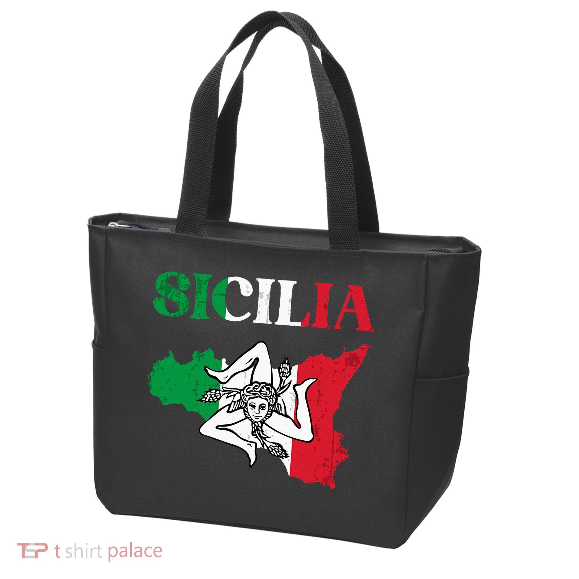 Sicilia Flag Sicily Palermo Italy Tote Bag
