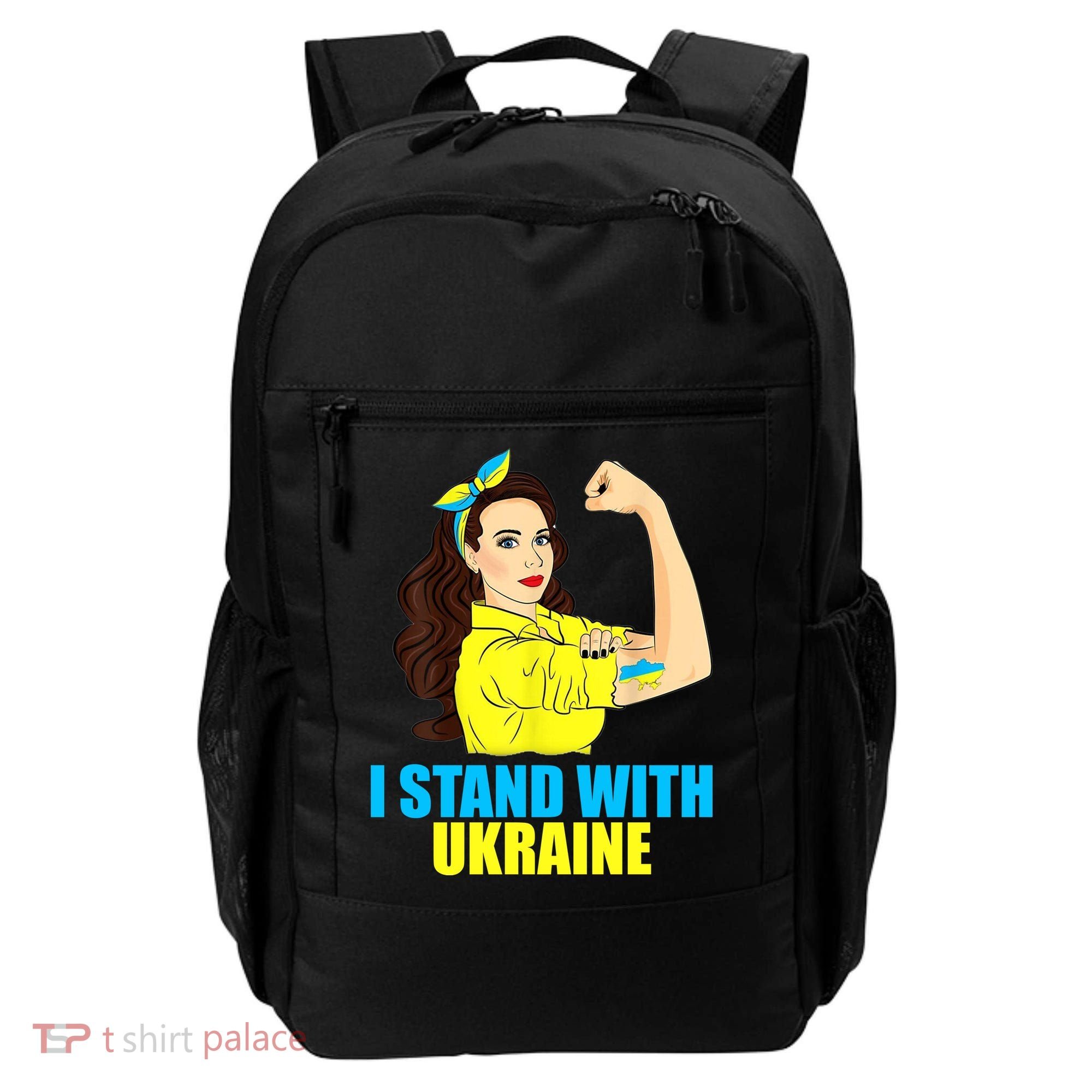 Strong Female Support Ukraine I Stand With Ukraine Backpack
