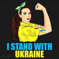 Strong Female Support Ukraine I Stand With Ukraine Backpack thumb 2