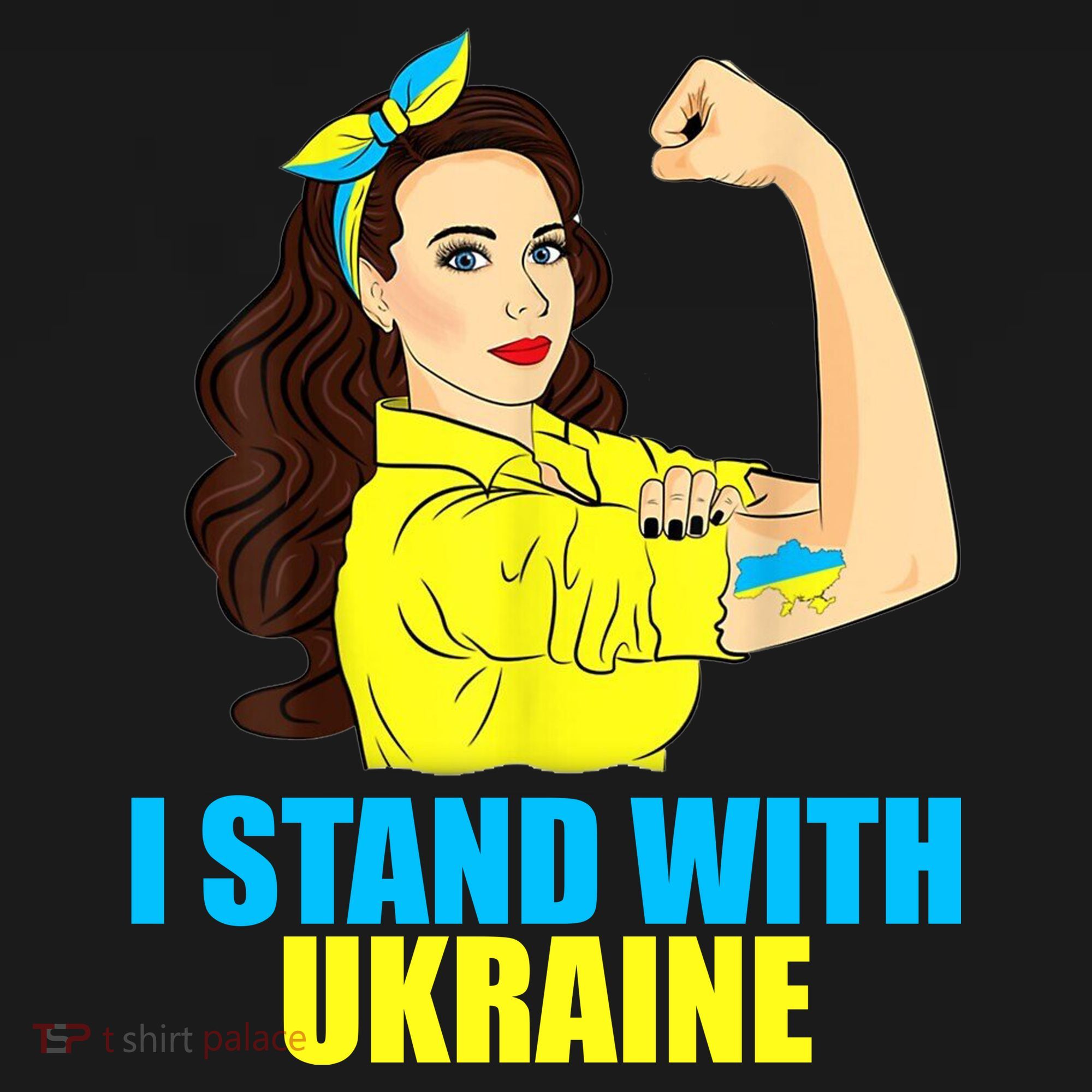 Strong Female Support Ukraine I Stand With Ukraine Backpack