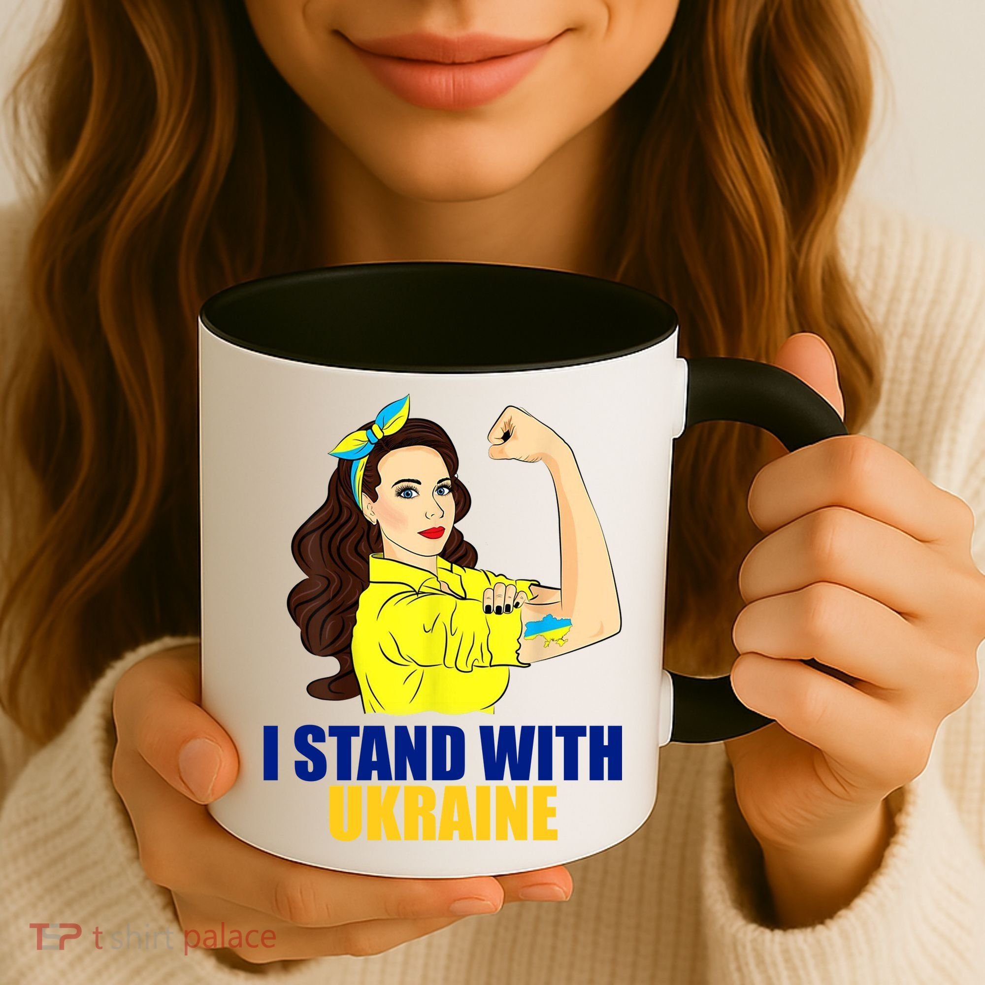 Strong Female Support Ukraine I Stand With Ukraine Coffee Mug
