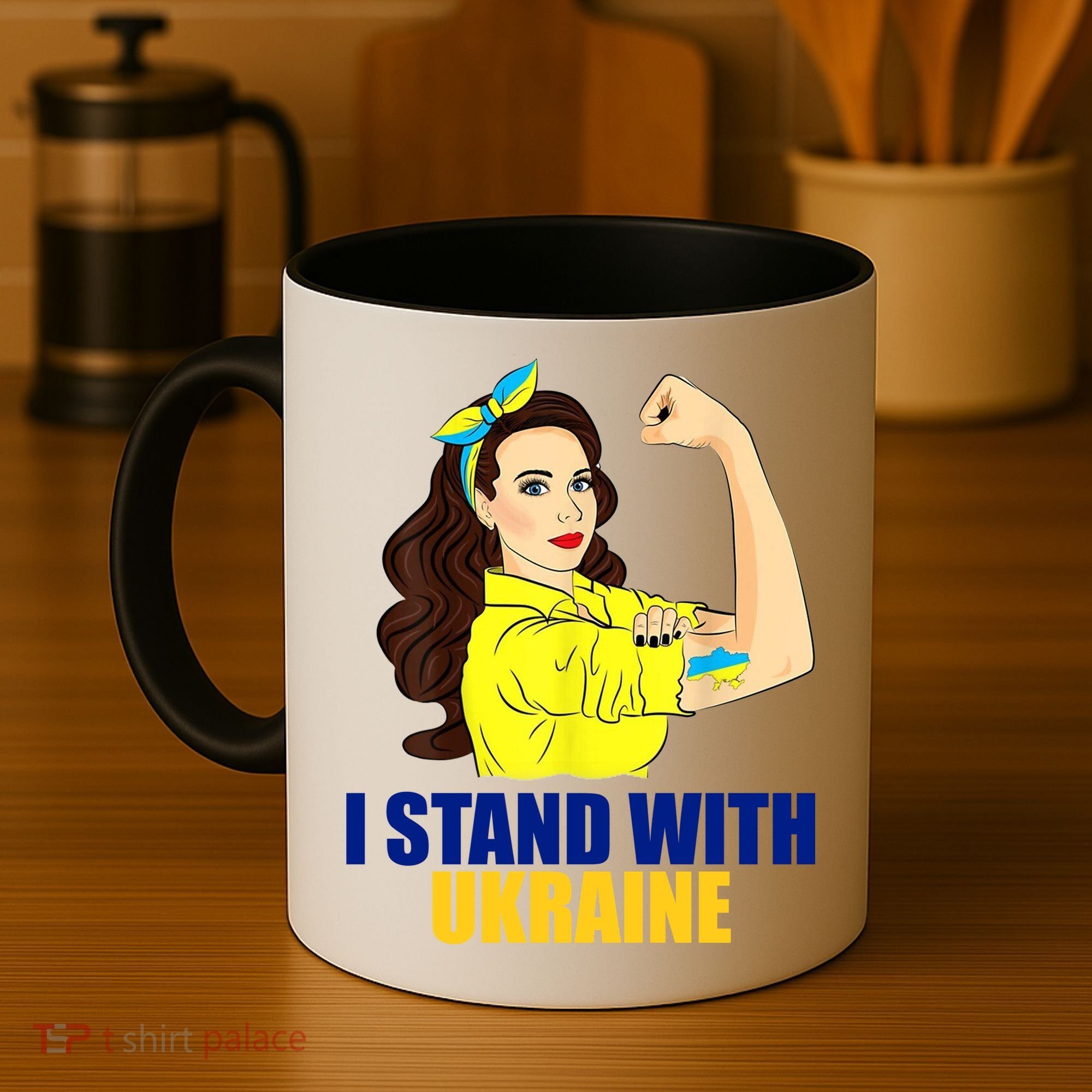 Strong Female Support Ukraine I Stand With Ukraine Coffee Mug